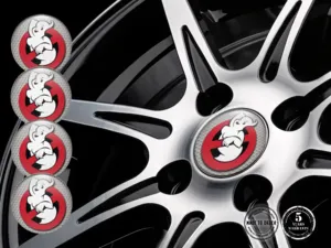 Rim Stickers for Cars Domed Emblem Edition